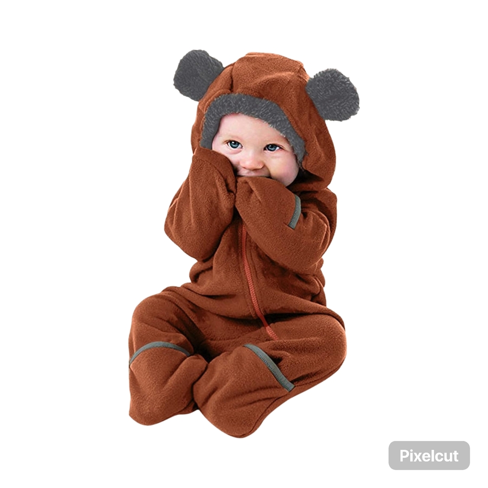 NWOT Size 6/12 months Cozy Brown Bear Kids Bodysuit